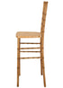 Natural with Brushed Wood Look Resin Steel Skeleton™ Chiavari Barstool