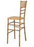 Natural with Brushed Wood Look Resin Steel Skeleton™ Chiavari Barstool