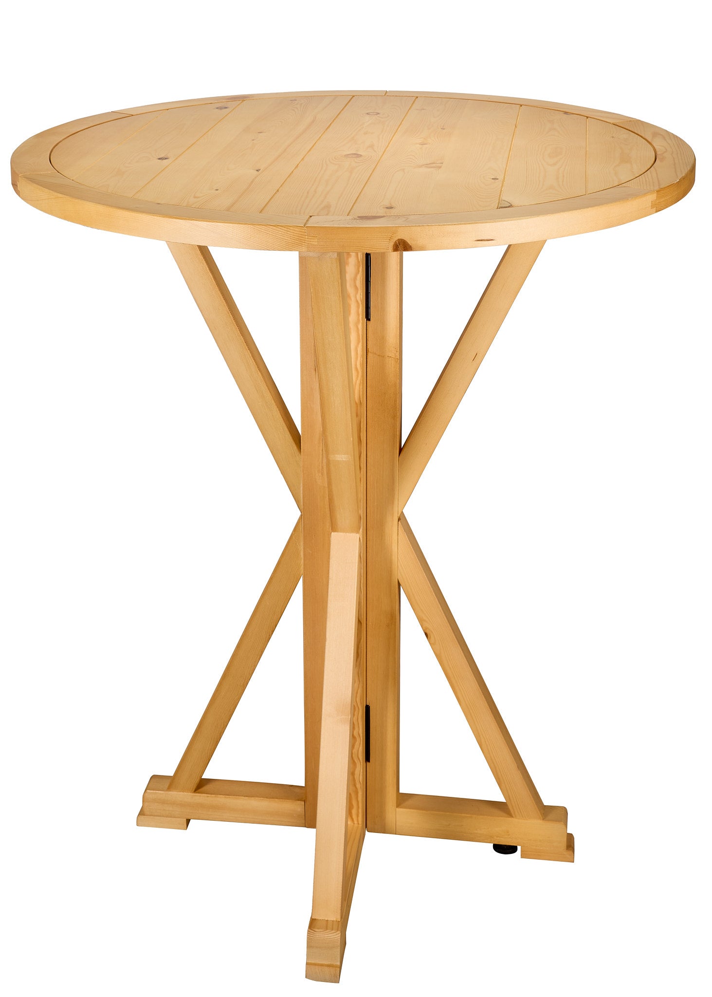 3 Foot (36") Natural Round Farmhouse Cocktail Table Assembly Required