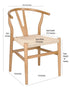Natural Wood Wishbone Wood Chair with Natural Rope Seat