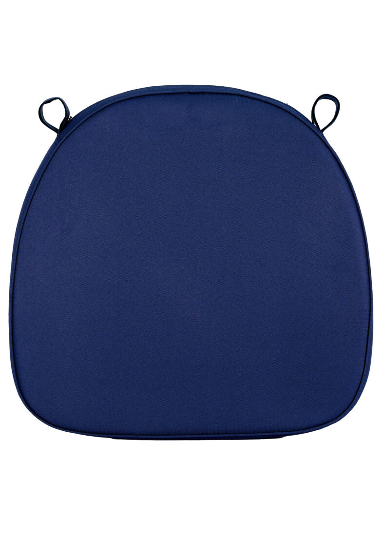 Navy Blue Velcro Strap 2” Thick Cushion for Standard Cross Back Style Seat