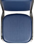 Navy Blue Vinyl on Silver Vein Steel Frame Square Back Banquet Chair by Chivari CQSVBLU-ZF-T