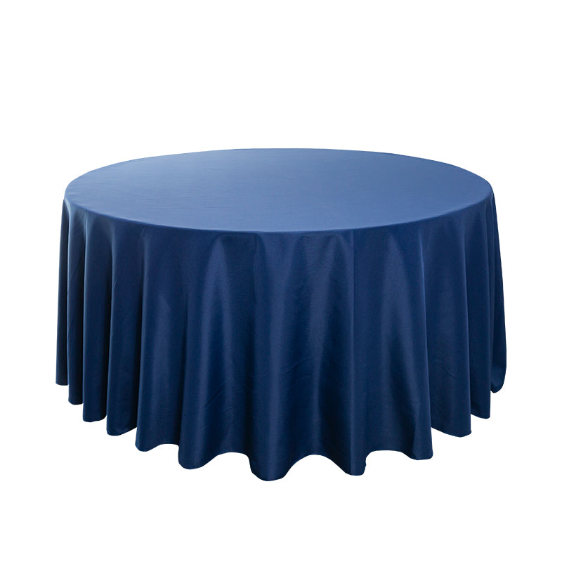 5-Pack Navy Blue Round Polyester Tablecloth 190gsm 120