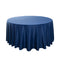 5-Pack Navy Blue Round Polyester Tablecloth 190gsm 132"