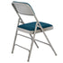 Navy Blue Metal Folding Chair with Blue Fabric Cushion (Per Chair Price Shown – Sold only in Quantities of 4)