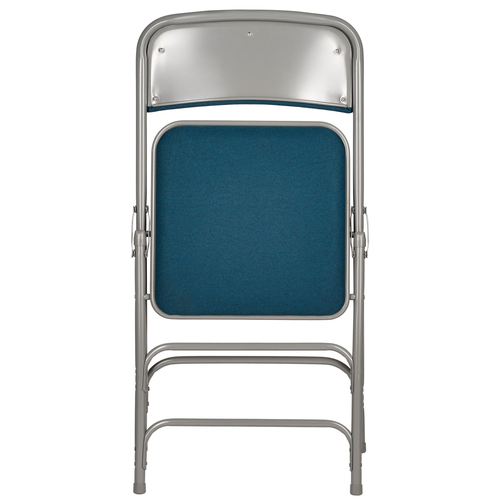 Navy Blue Metal Folding Chair with Blue Fabric Cushion (Per Chair Price Shown – Sold only in Quantities of 4)