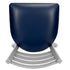Chivari Ladder Back Restaurant Chair with Silver Frame and Navy Blue Vinyl Seat CLMSVNB-ZF-KT