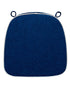 Navy Blue with White Piping 2.5" Thick Chair Cushion - World's Best Cushions