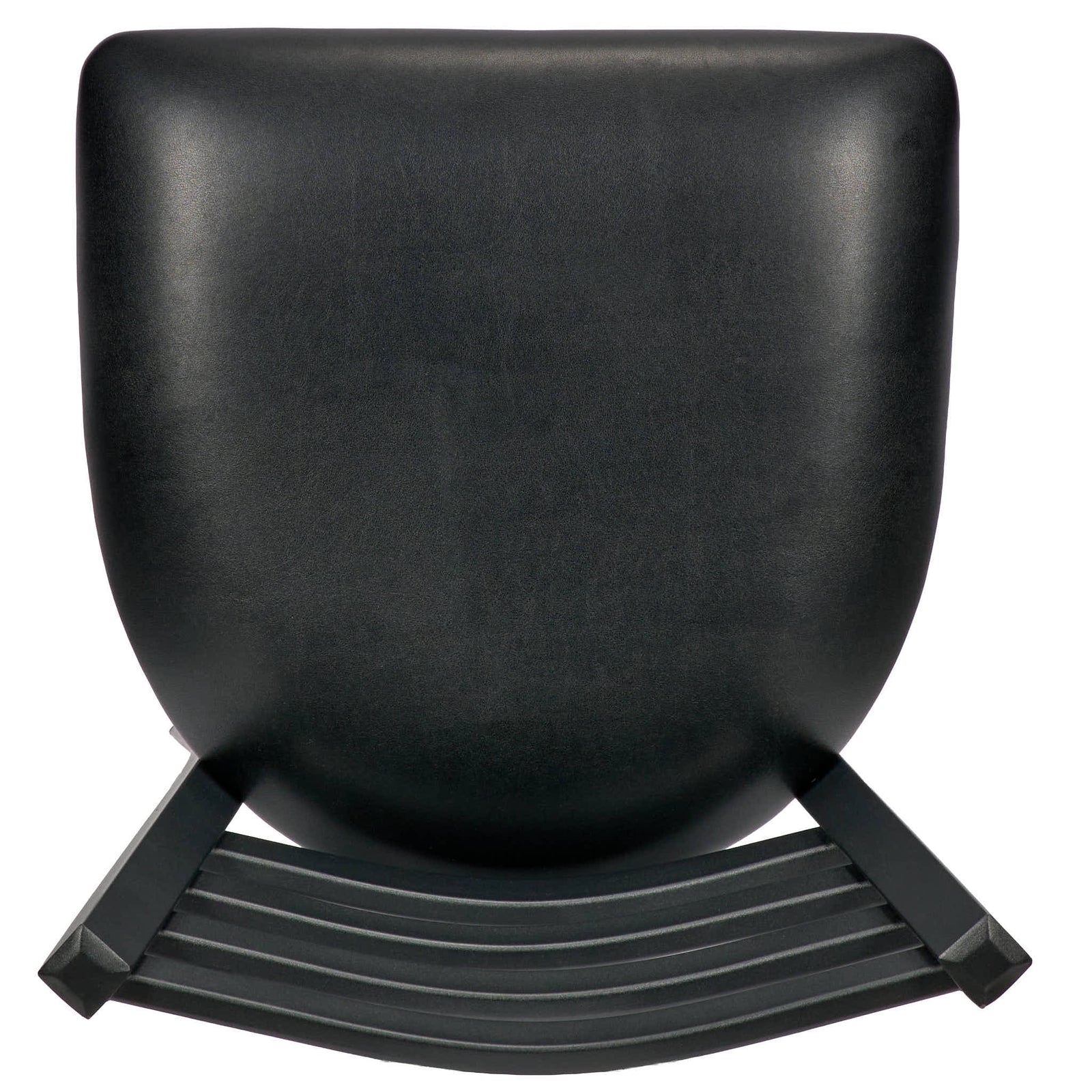 Chivari Ladder Back Bar Stool with Black Frame and Black Vinyl Seat BLMBVB-ZF-KT