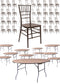 100 Person Luxury Event Package: Includes 100 Fruitwood Resin Steel Skeleton Chiavari Chairs Plus 10 Round 72″ Heavy Duty Banquet Folding Tables Plus a Banquet Table Cart by Chivari PACK100CCRFSTEEL1072RD-T