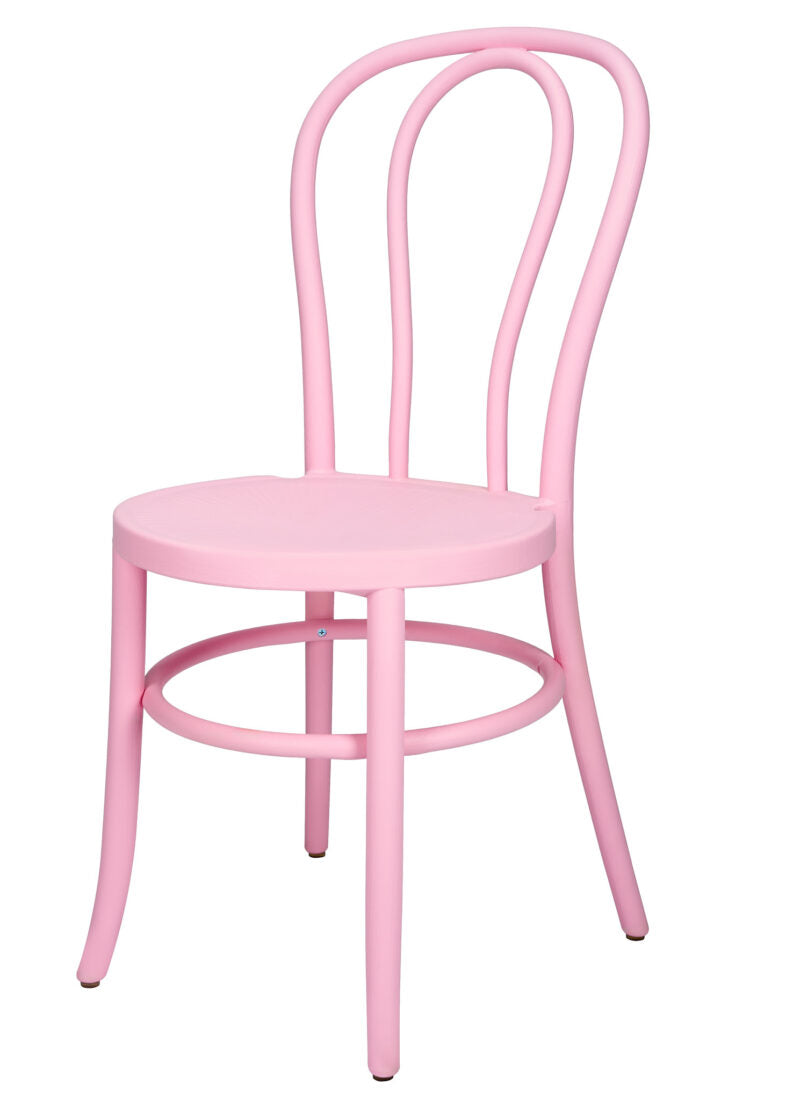 Pink Resin Bentwood Restaurant Chair Festive Series, Small Round Seat CBFRP-ZG-T