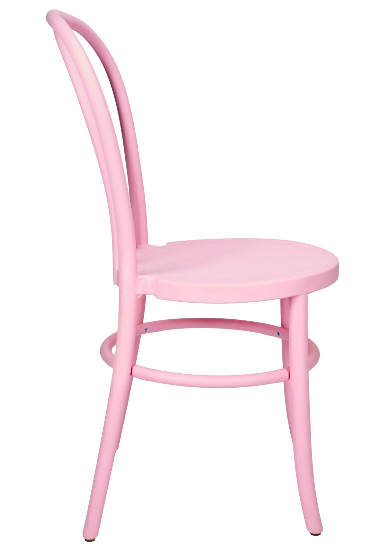 Pink Resin Bentwood Restaurant Chair Festive Series, Small Round Seat CBFRP-ZG-T