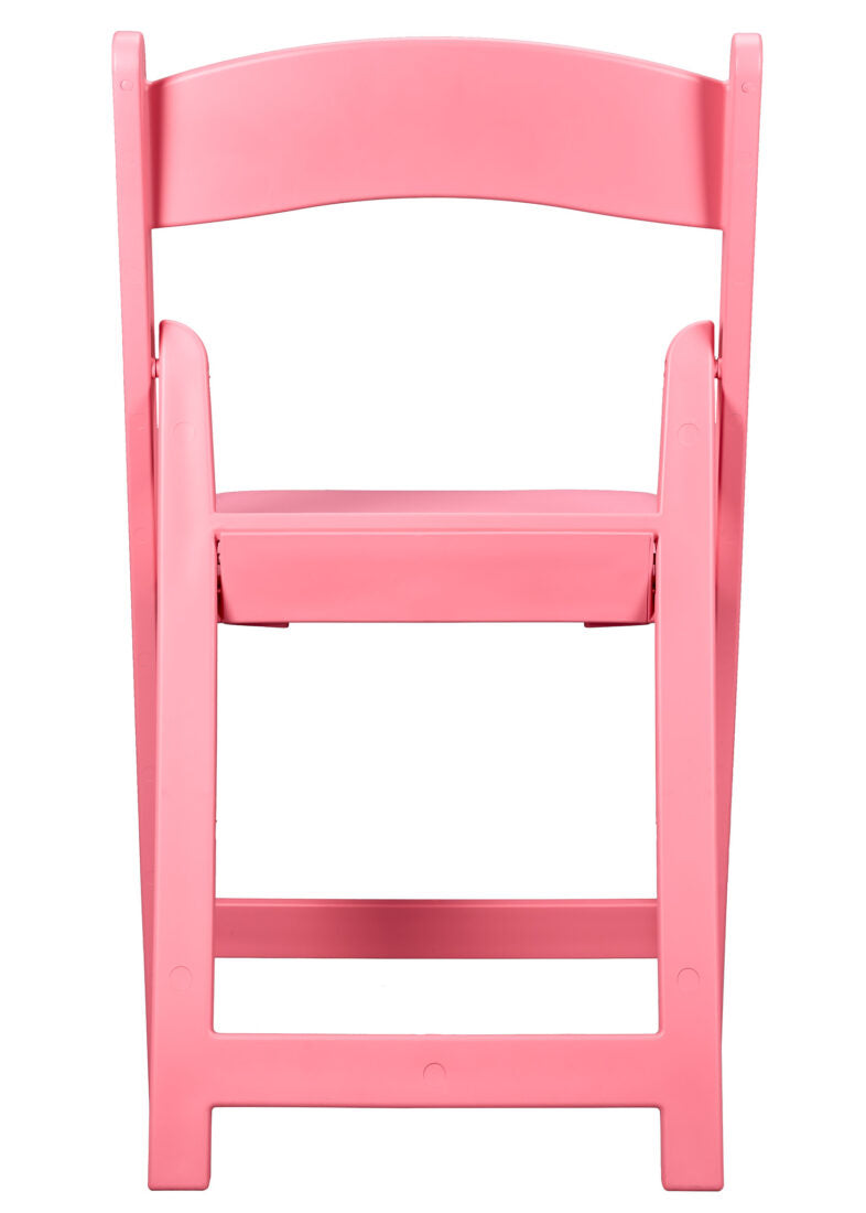 Pink with Pink Vinyl Cushion Resin Folding Chair (Per Chair Price Shown – Sold only in Quantities of 4)