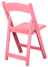 Pink with Pink Vinyl Cushion Resin Folding Chair (Per Chair Price Shown – Sold only in Quantities of 4)