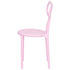 Pink Resin Bow Chair with Round Seat