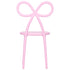 Pink Resin Bow Chair with Round Seat