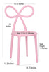 Pink Resin Kids Bow Chair with Round Seat