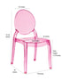 Fuchsia Clear Resin Oval Back Sophia Ghost Chair