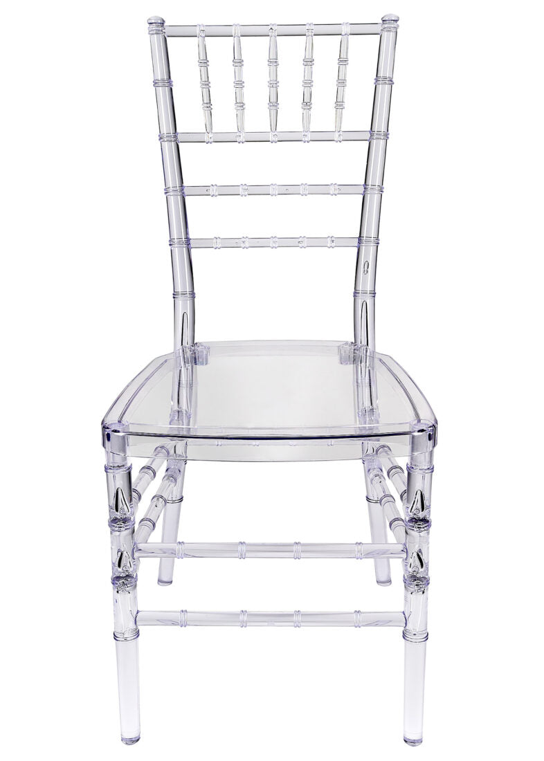 Clear Resin Pro-Clear Chiavari Chair by Chivari Front CCRC-ZG-T