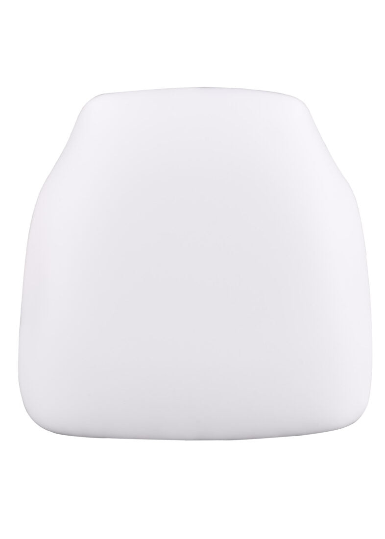 Pure White 1.75″ Thick Vinyl Panel Chiavari Chair Cushion CUSHPANVINPRWHI-PVC-CONT-AX-T