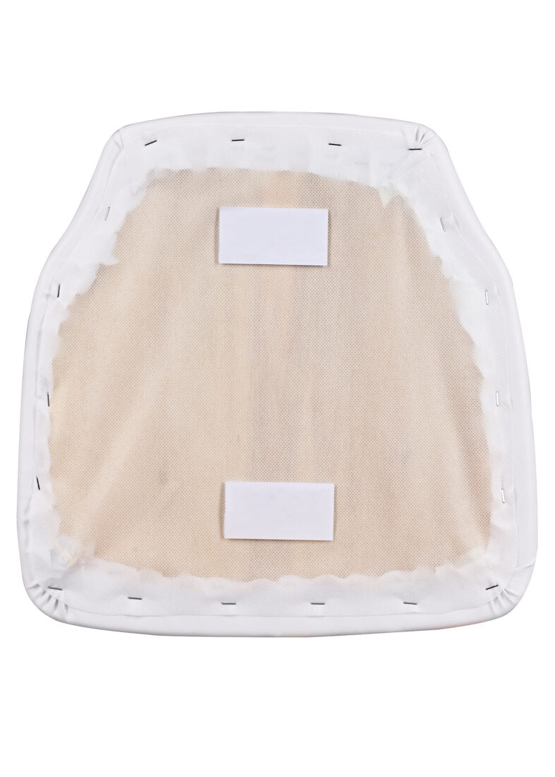 Pure White 1.75″ Thick Vinyl Panel Chiavari Chair Cushion CUSHPANVINPRWHI-PVC-CONT-AX-T