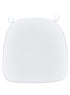 Pure White 2.0″ Thick Vinyl Chiavari Chair Cushion CUSHSTRAPVINPRWHI-PVC-AX-T