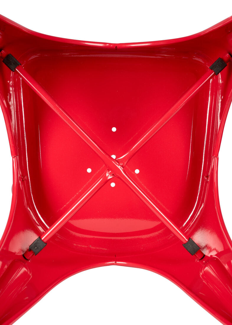 Red Hi Gloss Steelix Tolix Style Metal Restaurant Chair CTMR-AX-T