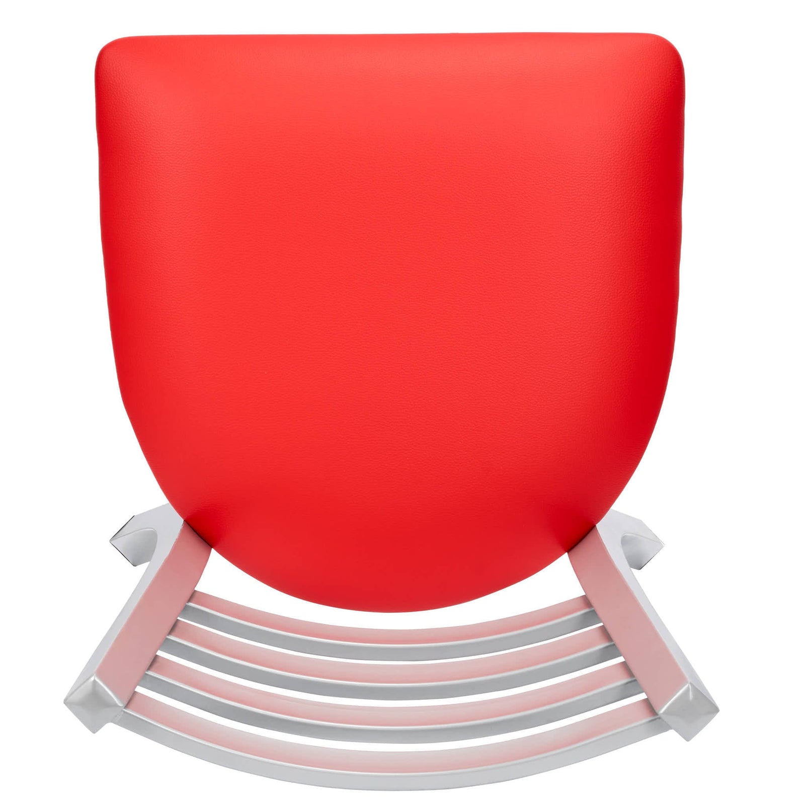 Chivari Ladder Back Restaurant Chair with Silver Frame and Red Vinyl Seat CLMSVR-ZF-KT