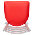 Chivari Ladder Back Restaurant Chair with Silver Frame and Red Vinyl Seat CLMSVR-ZF-KT