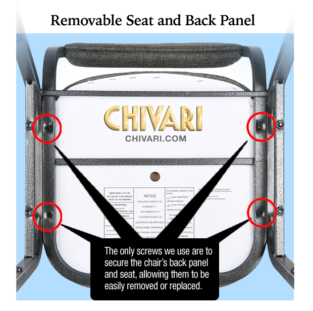 Banquet Chairs Removable Seat and Back Panel