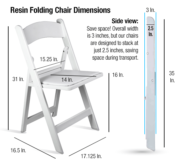 White Resin Folding Chair (Per Chair Price Shown – Sold only in Quantities of 4)