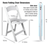 White Resin Folding Chair (Per Chair Price Shown – Sold only in Quantities of 4)