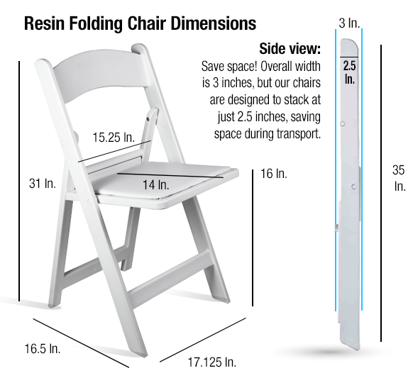 Resin Folding Chair Dimensions