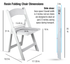 Resin Folding Chair Dimensions