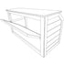 Chivari 7' Black Portable Folding Bar with Reversible Front BAR-FOLD-84KTR-BLK-AX-T