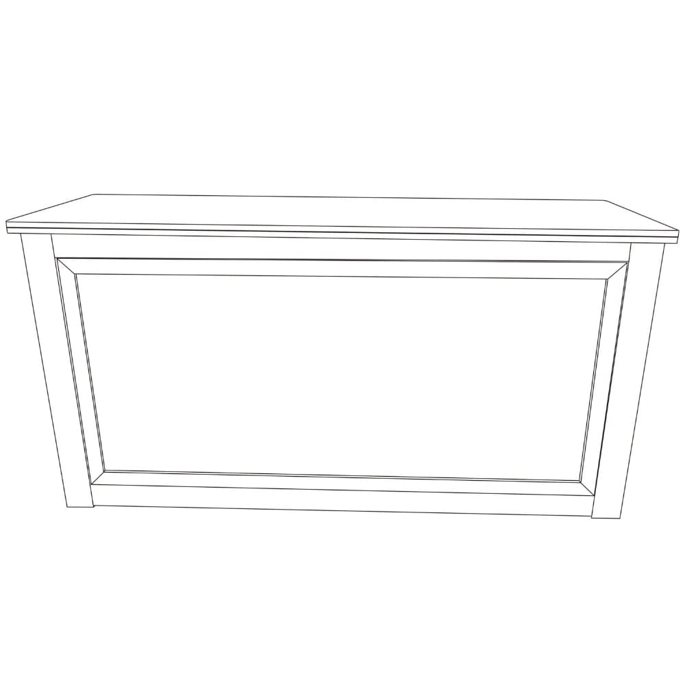 Chivari 7' Black Portable Folding Bar with Reversible Front BAR-FOLD-84KTR-BLK-AX-T
