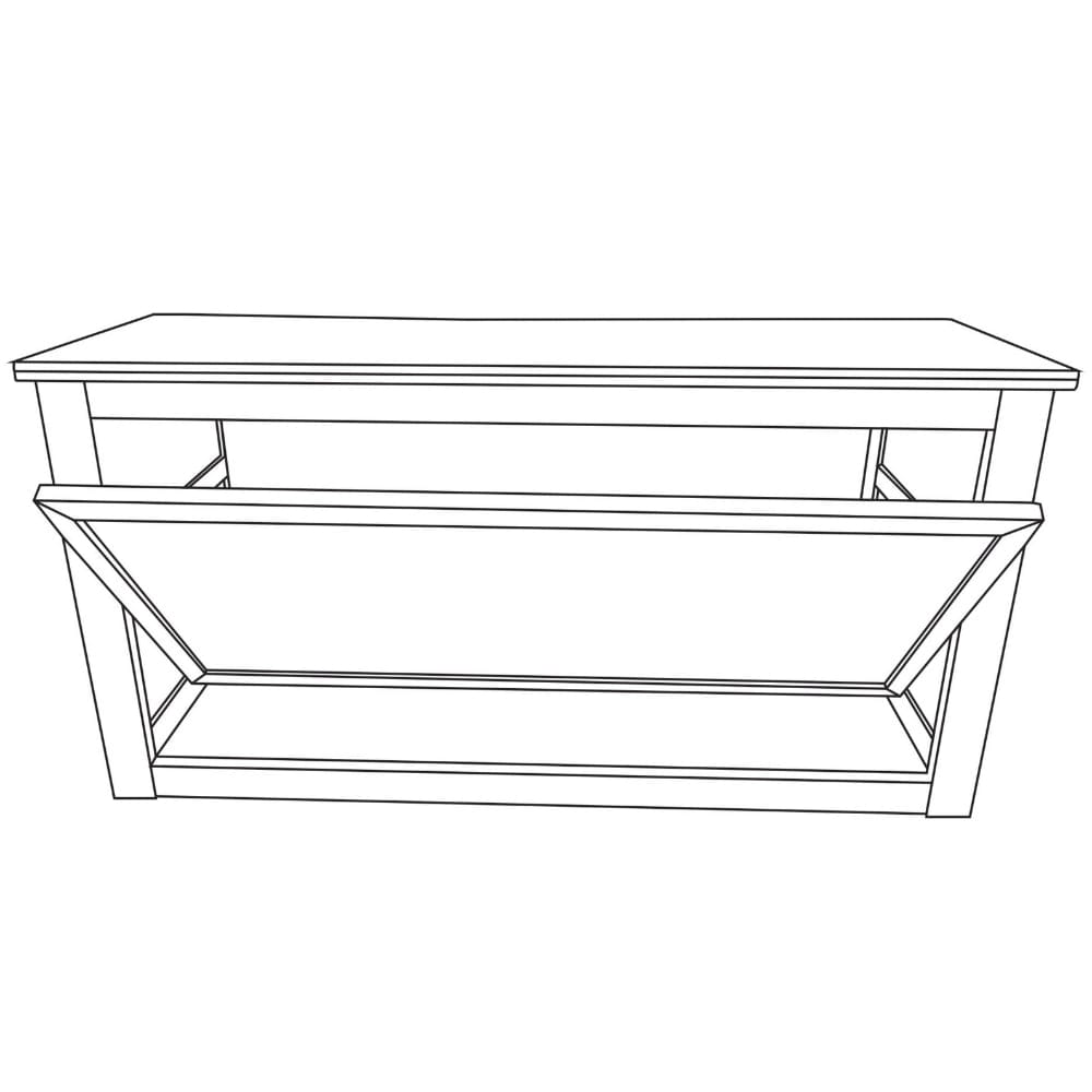 Chivari 7' Black Portable Folding Bar with Reversible Front BAR-FOLD-84KTR-BLK-AX-T