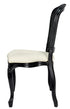 Chair Royal Resin Black with Ivory Vinyl Seat and Black Rattan Back CRRBIR-ZG-T