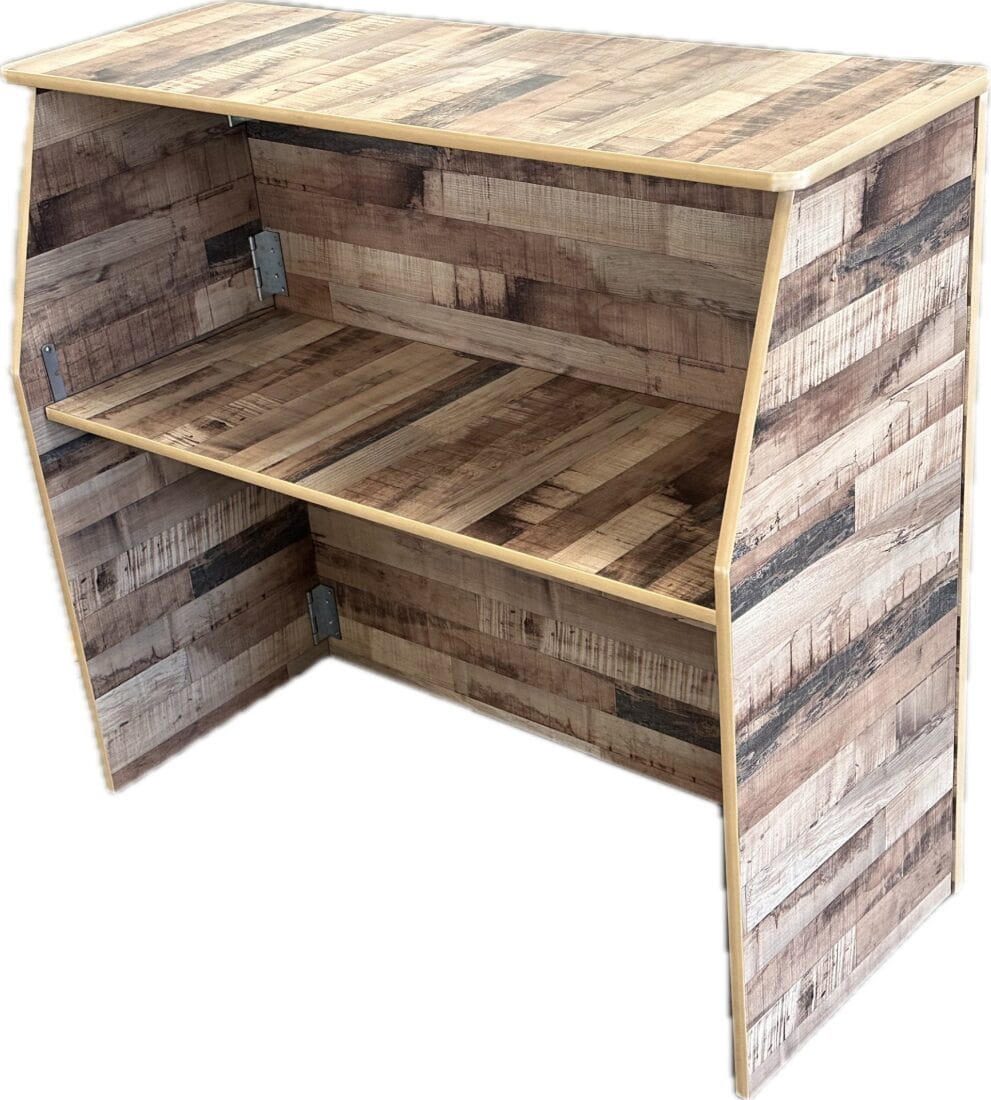 Rustic 42″ Tall x 48″ Long Portable Folding Bar – Chivari.com