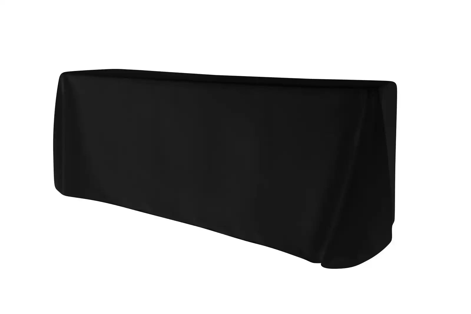 5-Pack Black Polyester Rectangle Tablecloth 190gsm  90