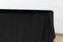 5-Pack Black Polyester Rectangle Tablecloth 190gsm  90" x 132"