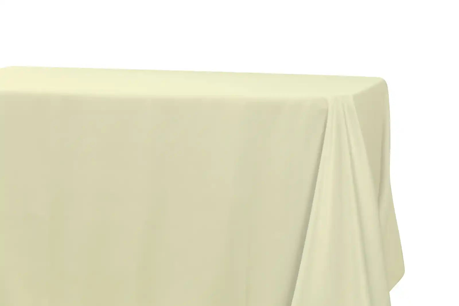 5-Pack Ivory Polyester Rectangle Tablecloth 190gsm 90" x 132"