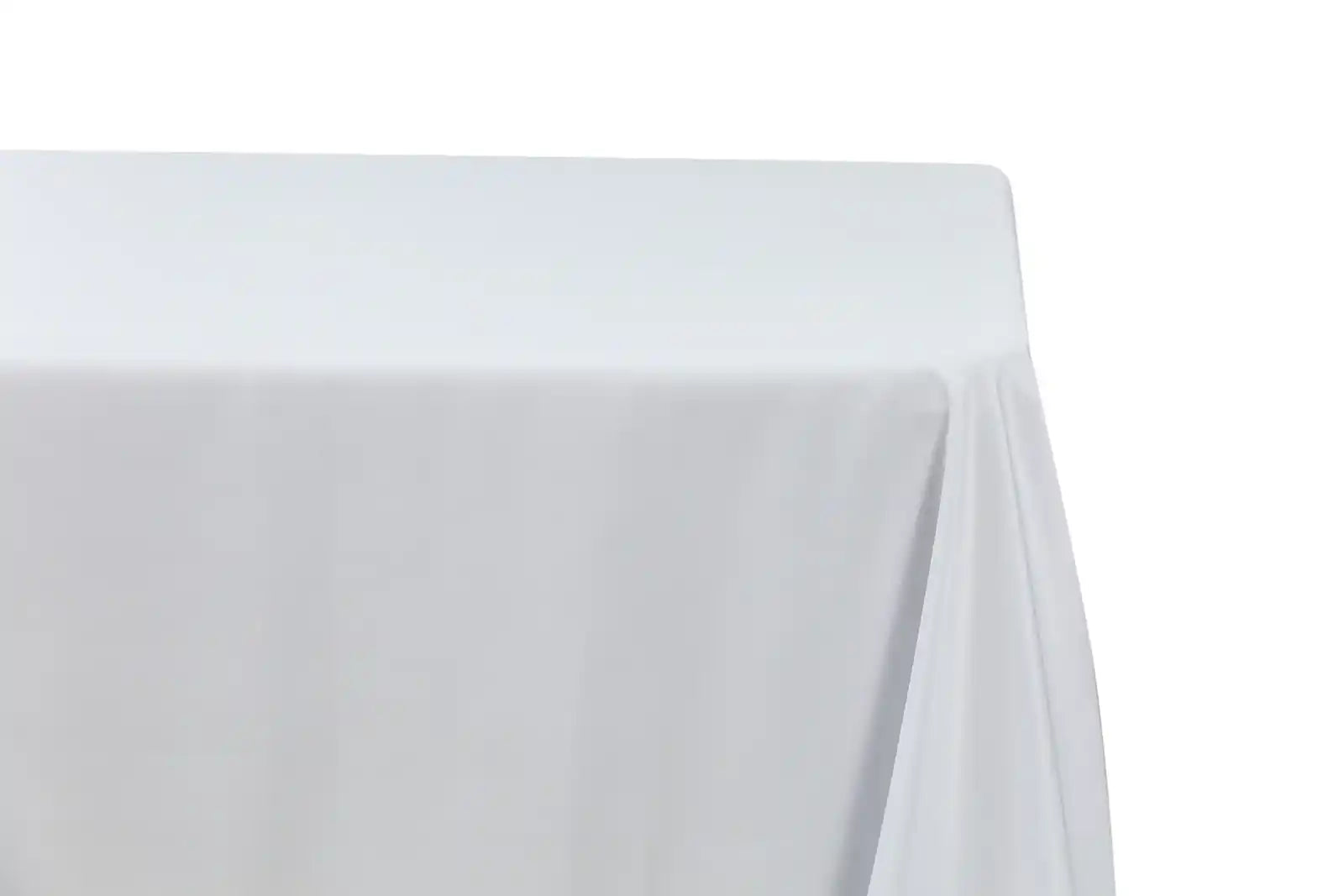 5-Pack White Polyester Rectangle Tablecloth 190gsm 90" x 132"