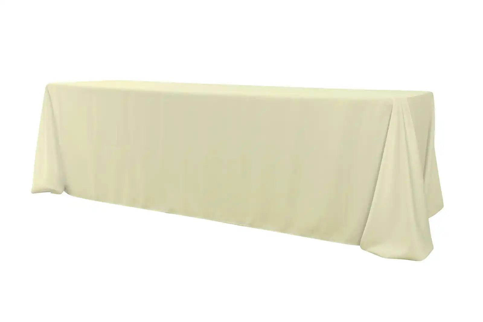 5-Pack Ivory Polyester Rectangle Tablecloth 190gsm 90" x 156"