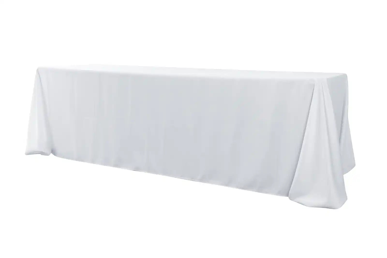 5-Pack White Polyester Rectangle Tablecloth 190gsm 90