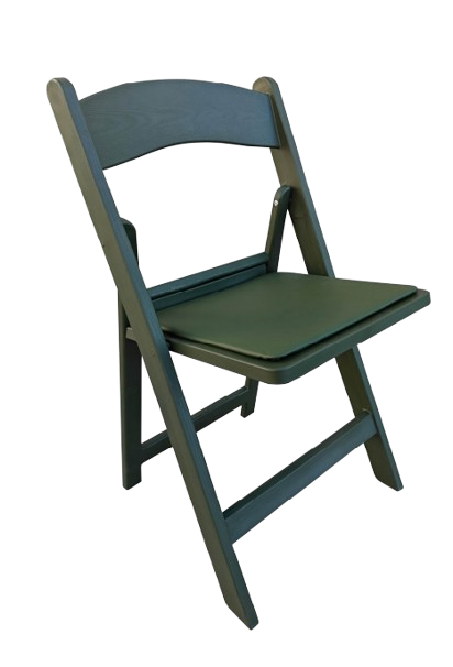 Hunter Green with Matching Seat Resin Steel Skeleton Folding Chair