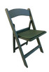 Hunter Green with Matching Seat Resin Steel Skeleton Folding Chair