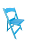 Turquoise Blue with Matching Seat Resin Steel Skeleton Folding Chair