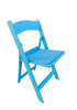 Turquoise Blue with Matching Seat Resin Steel Skeleton Folding Chair