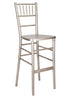 Sparkling Silver Glitter Champagne ToughWood Chiavari Bar Height Barstool by Chivari BCWCHSSP-AX-T